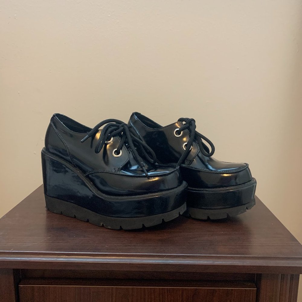 Jeffrey Campbell Patent Leather Platform Oxfords